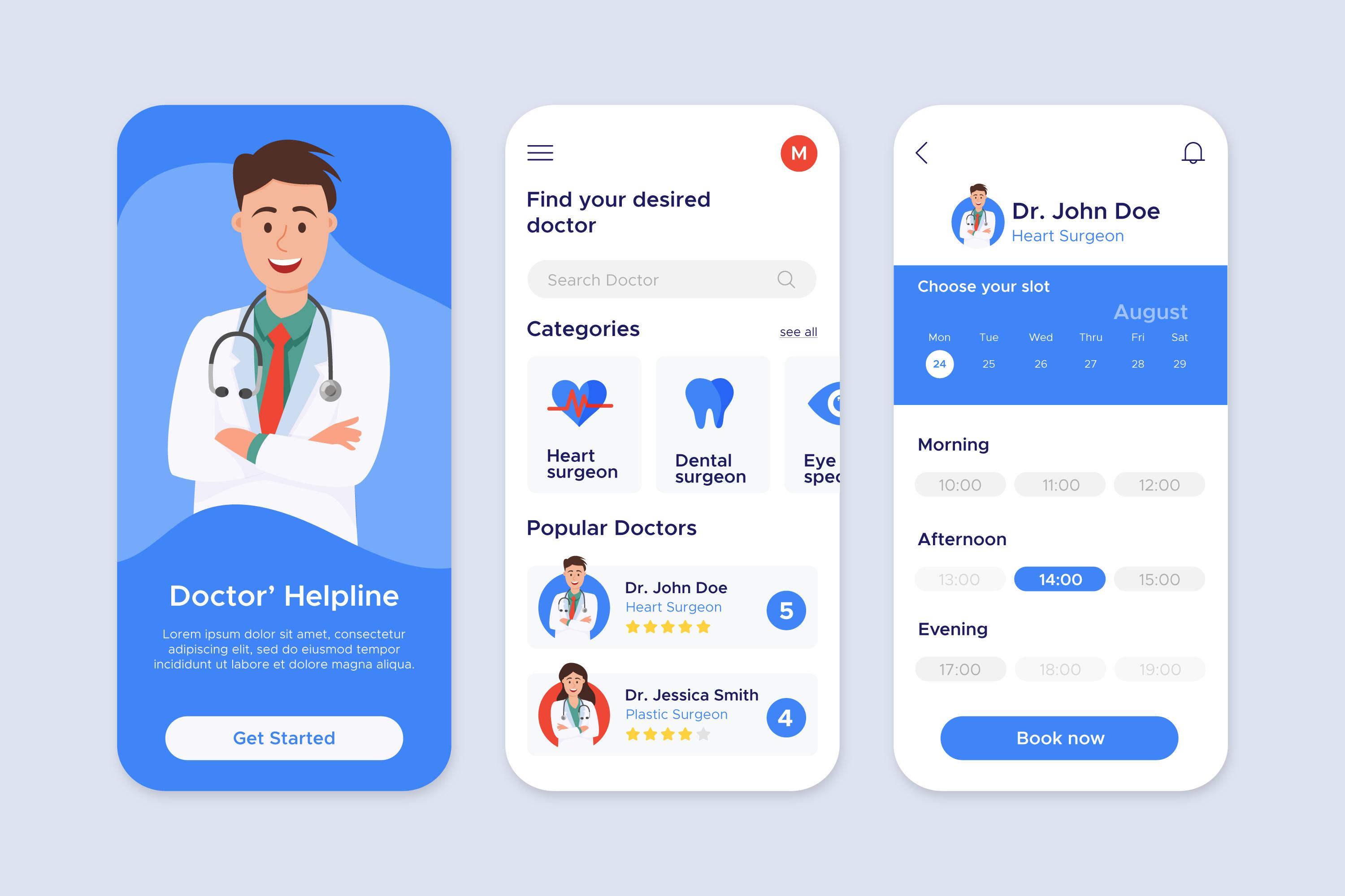 نمایش سایت پزشکی در موبایل، دسکتاپ و تبلت